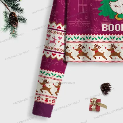 Pagewings Silly Goose Book Club Women Ugly Crop Sweatshirt