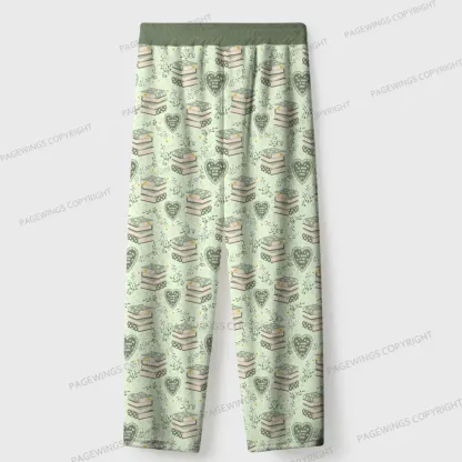 Pagewings All Booked Up For Spring Unisex Flannel Pajama Set