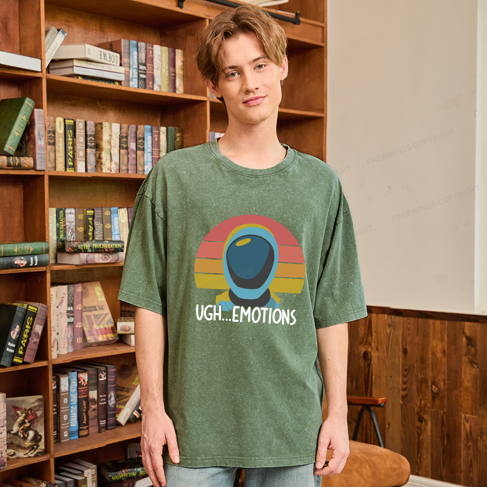 Pagewings Ugh...Emotions Unisex Washed T-shirt