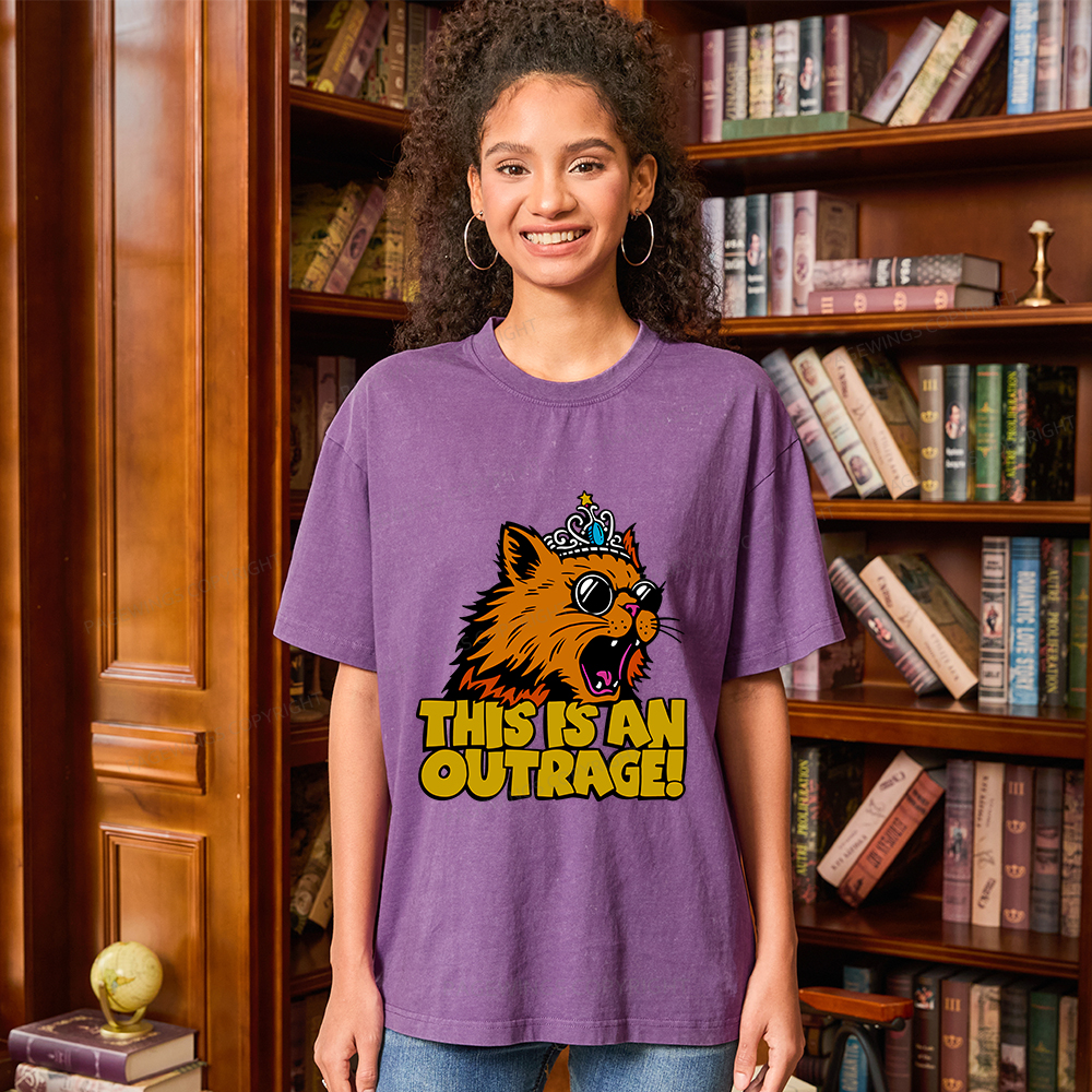 Pagewings This is an Outrage Unisex Washed T-shirt