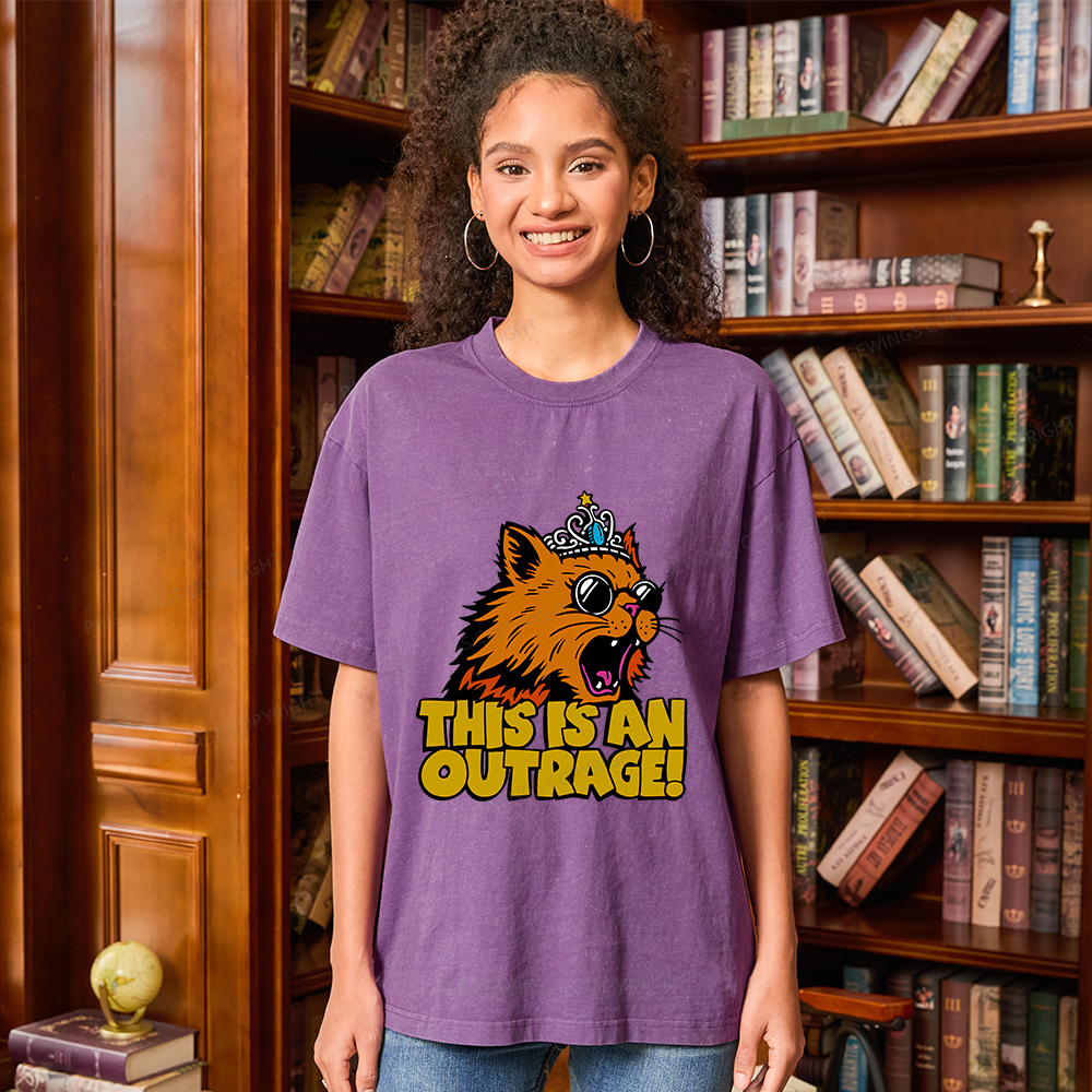 Pagewings This is an Outrage Unisex Washed T-shirt