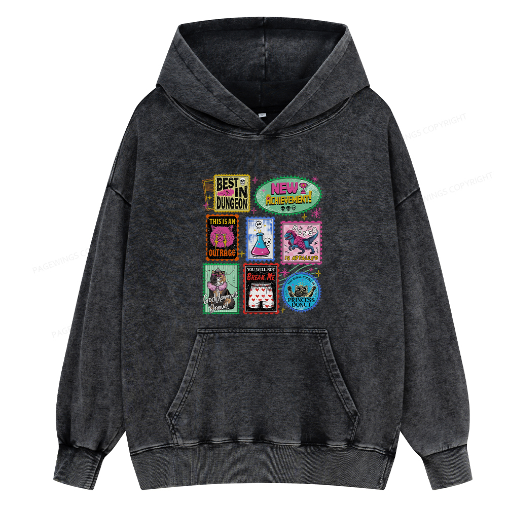 Pagewings New Achievement Unisex Washed Hoodie