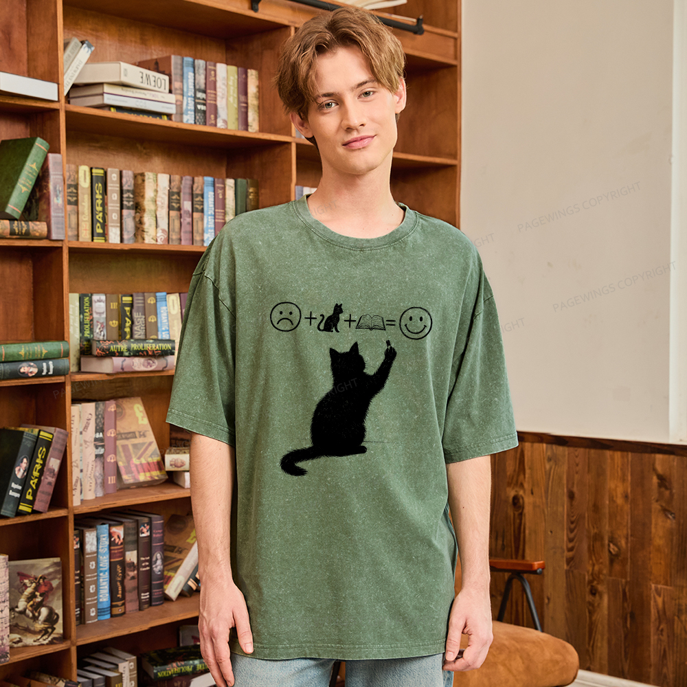 Pagewings A Good Life Is Made Up of Books Unisex Washed T-shirt