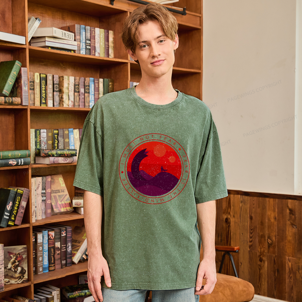 Pagewings I Must Not Fear Unisex Washed T-shirt