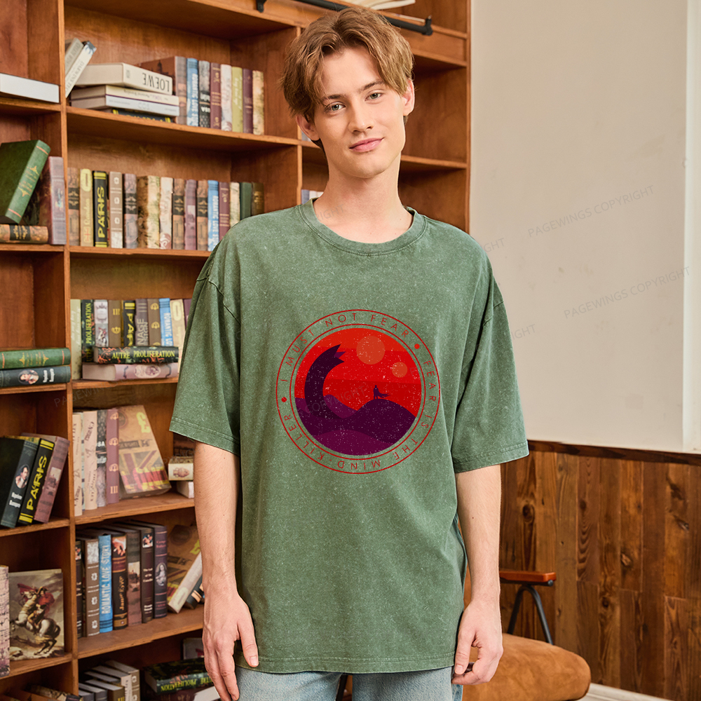 Pagewings I Must Not Fear Unisex Washed T-shirt