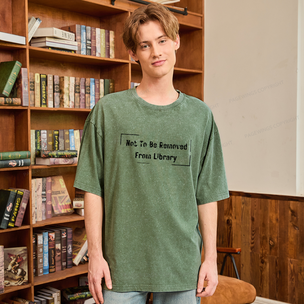 Pagewings Not To Be Removed From Library Unisex Washed T-shirt