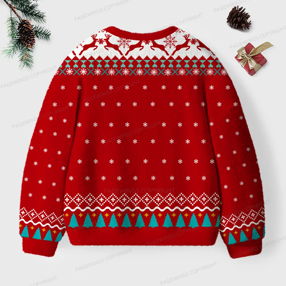 Pagewings Ghost Reading Unisex Ugly Knit Sweatshirt