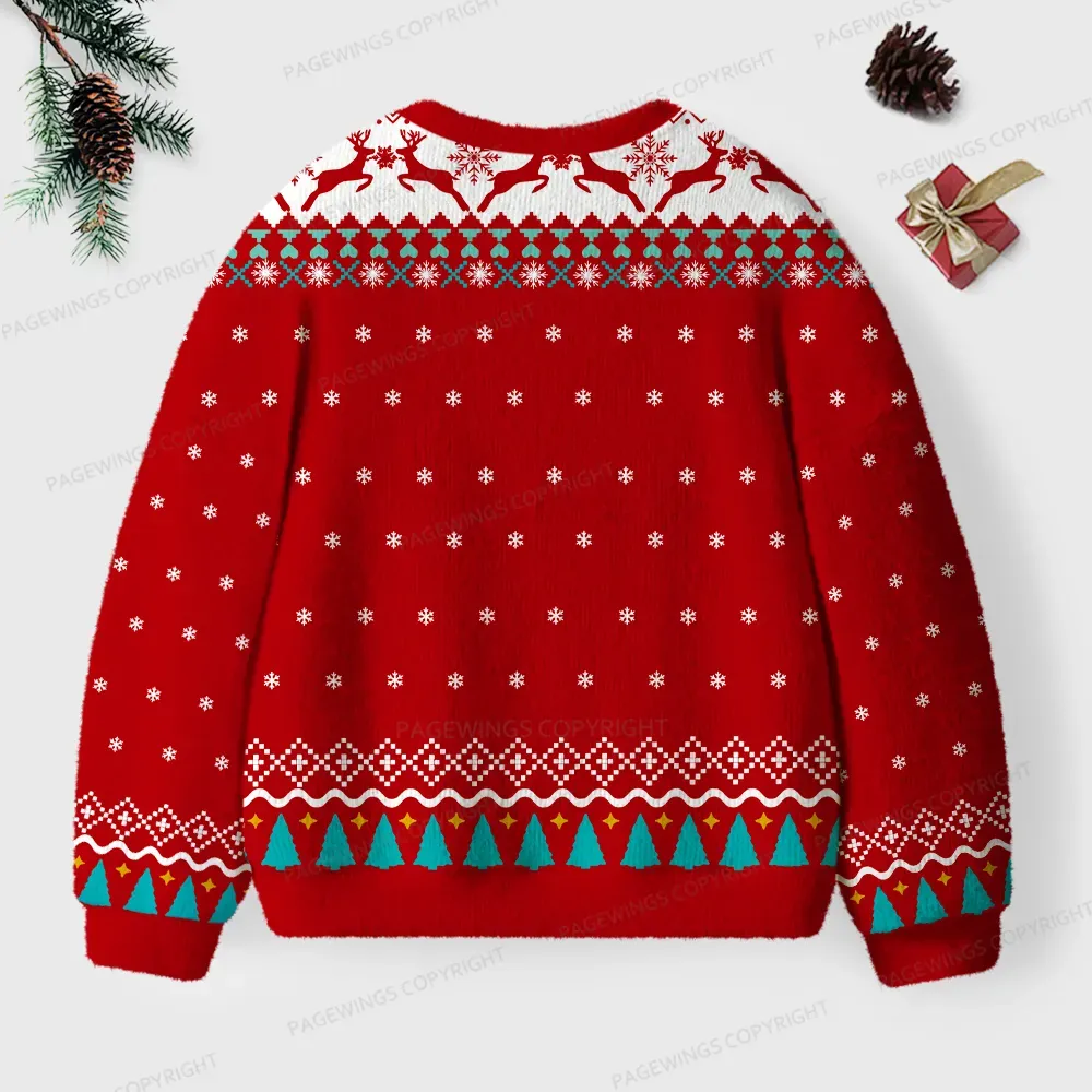 Pagewings Ghost Reading Unisex Ugly Knit Sweatshirt