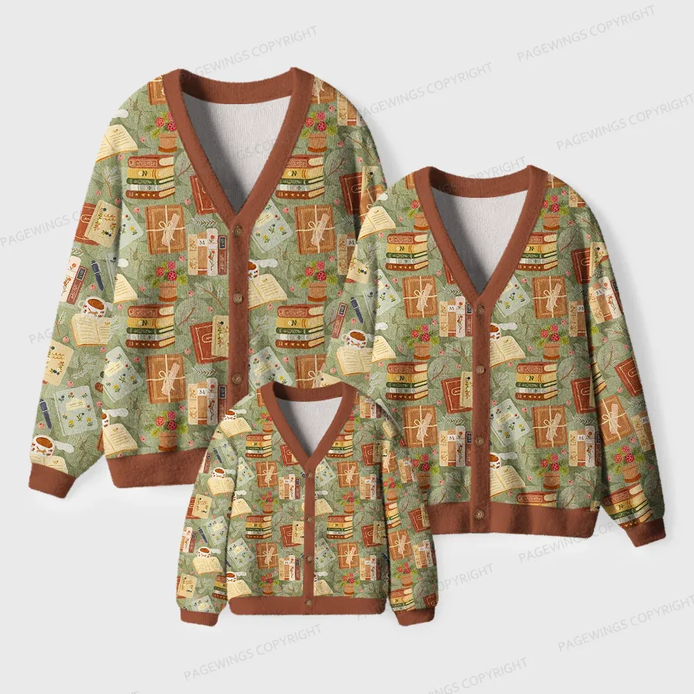 Pagewings Read Books Stay Weird Unisex Ugly Cardigan Sweaters