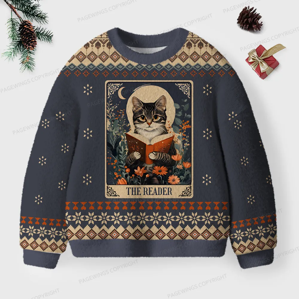 Pagewings The Reader Unisex Ugly Knit Sweatshirt