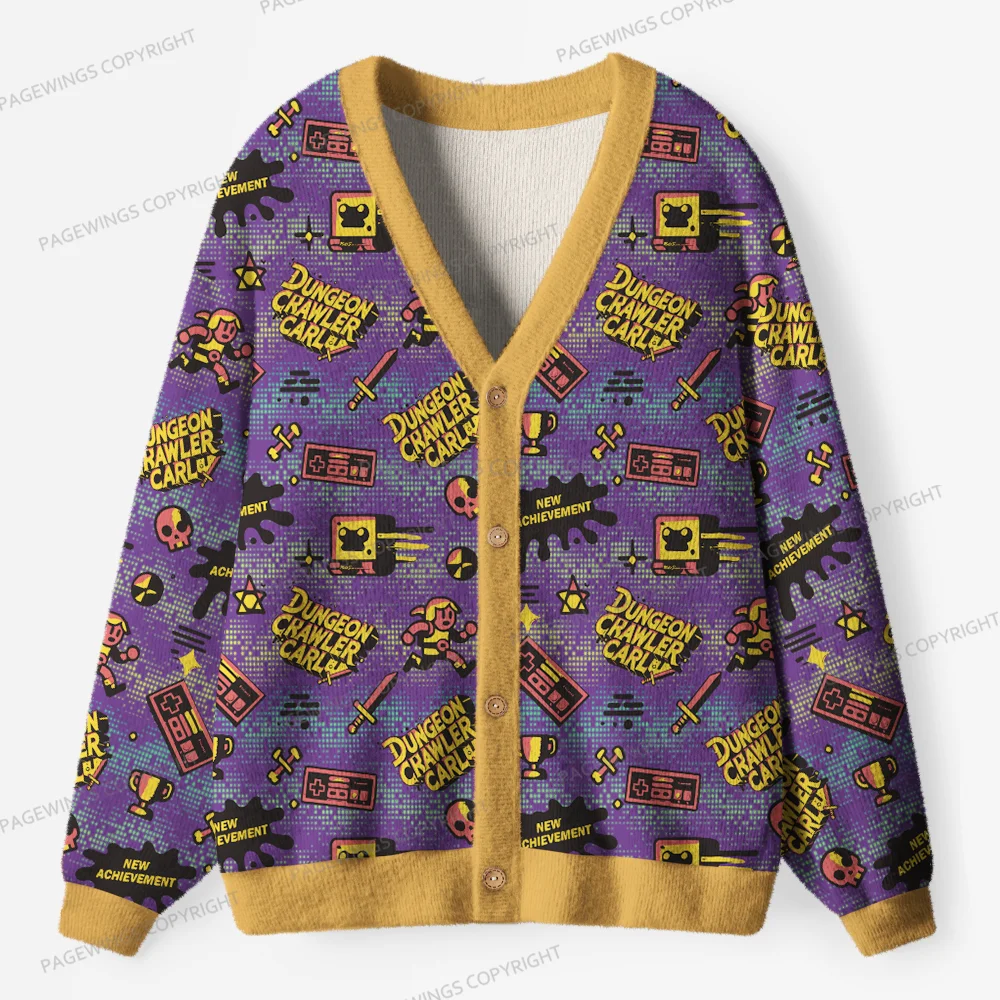 Pagewings Sci-Fi Book Lover Unisex Ugly Cardigan Sweaters