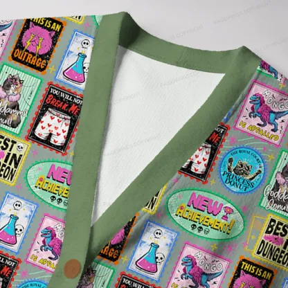 Pagewings Sci-Fi Book Lover Unisex Ugly Cardigan Sweaters