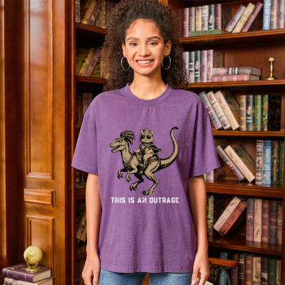 Pagewings Fantasy Book Reader Unisex Washed T-shirt