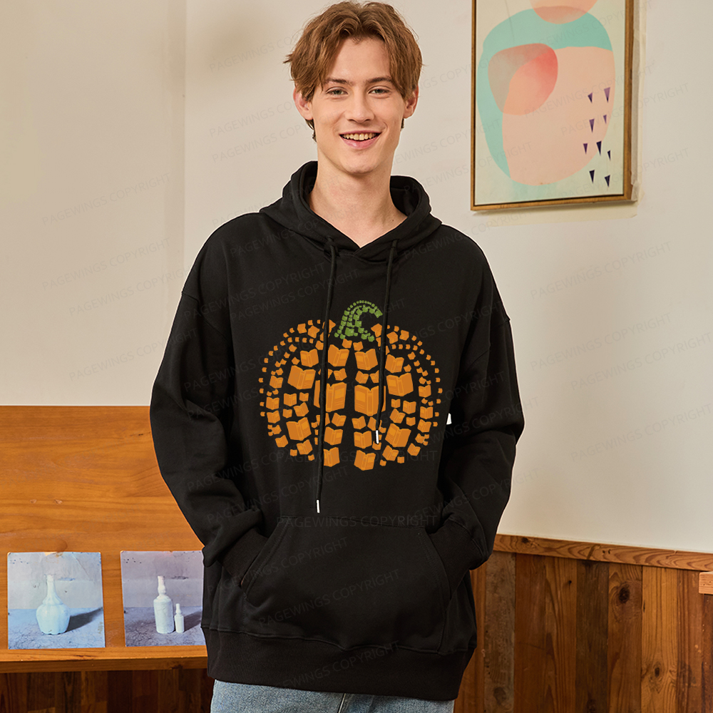 Pagewings Thanksgiving Book Pumpkin Unisex Classic Hoodie