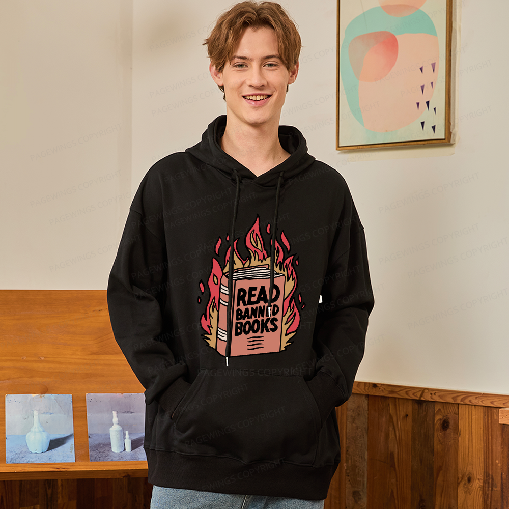 Pagewings Read Banned Books  Unisex Classic Hoodie