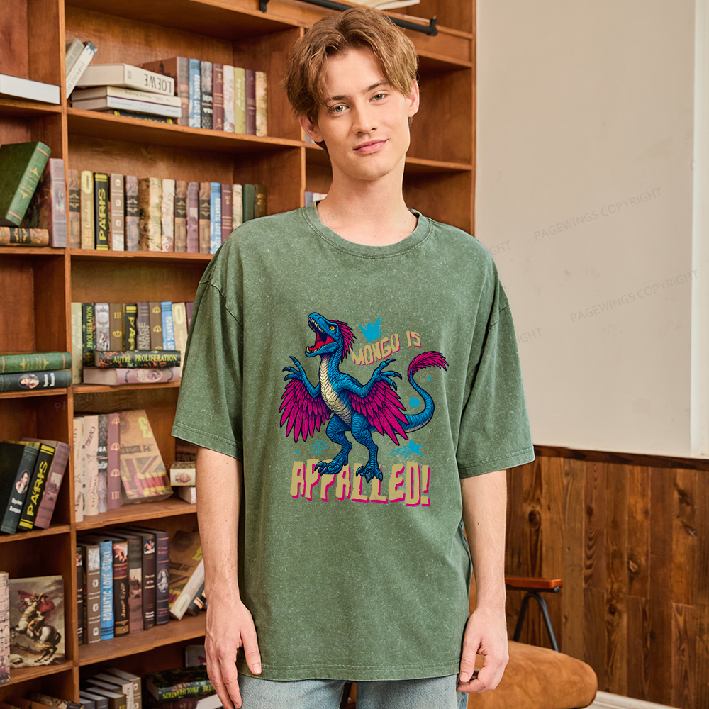 Pagewings Mongo is Appalled Unisex Washed T-shirt