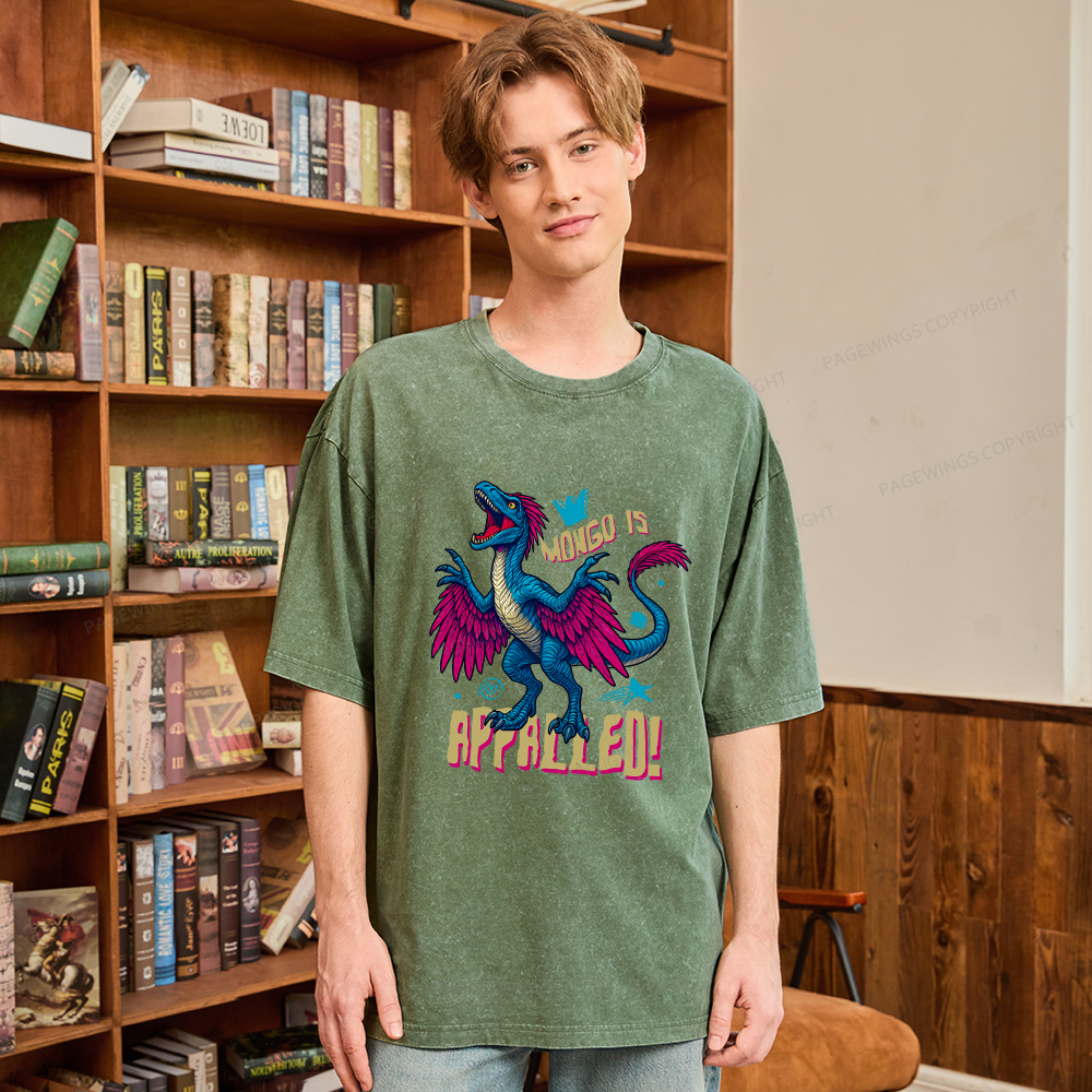 Pagewings Mongo is Appalled Unisex Washed T-shirt