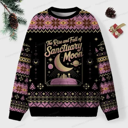 Pagewings he Rise And Fall Of Sanctuary Moon Unisex Ugly Knit Sweatshirt