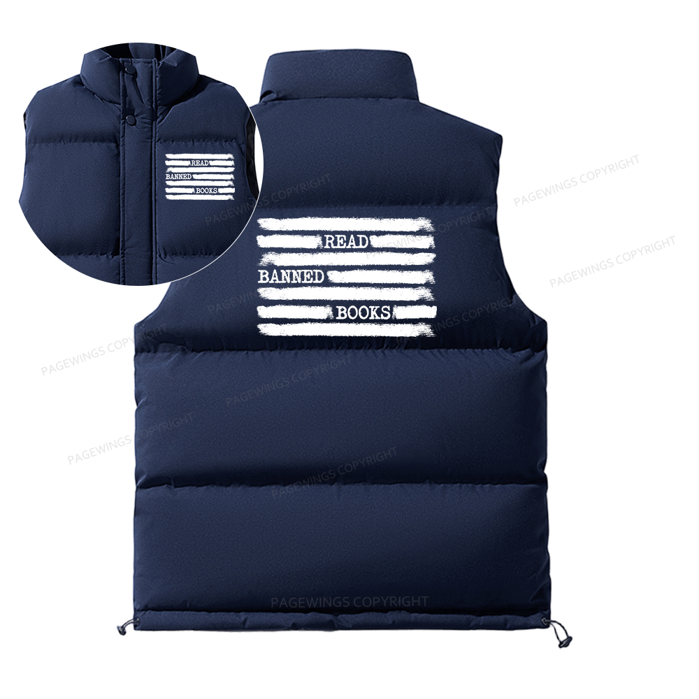 Pagewings Read Banned Books Bookworm Unisex Sleeveless Jacket