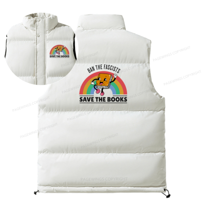 Pagewings Ban The Fascists Save The Books Unisex Sleeveless Jacket