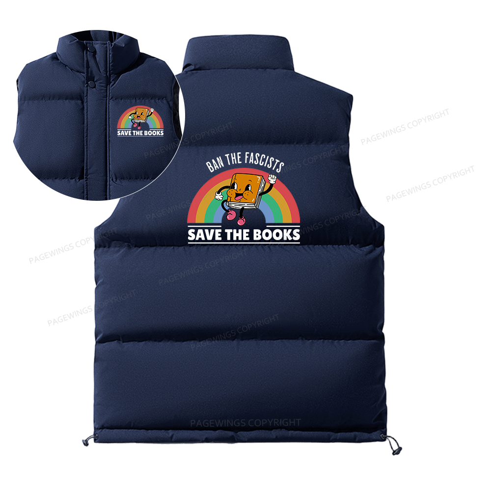 Pagewings Ban The Fascists Save The Books Unisex Sleeveless Jacket