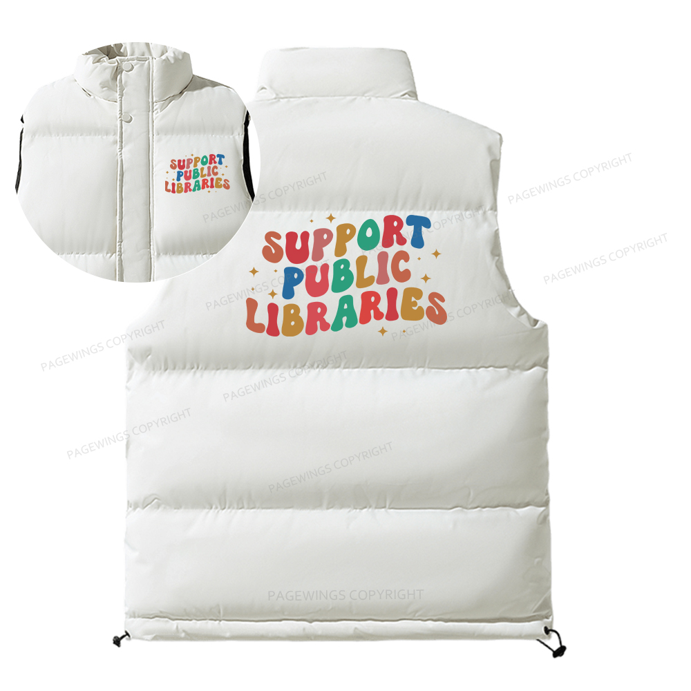 Pagewings Public Library  Unisex Sleeveless Jacket