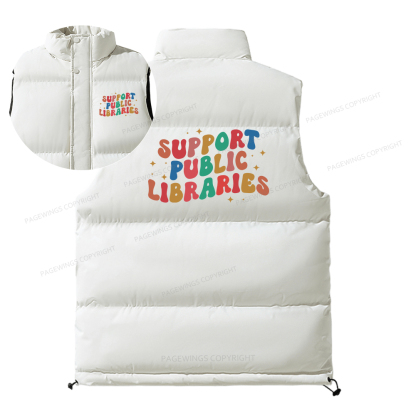 Pagewings Public Library  Unisex Sleeveless Jacket