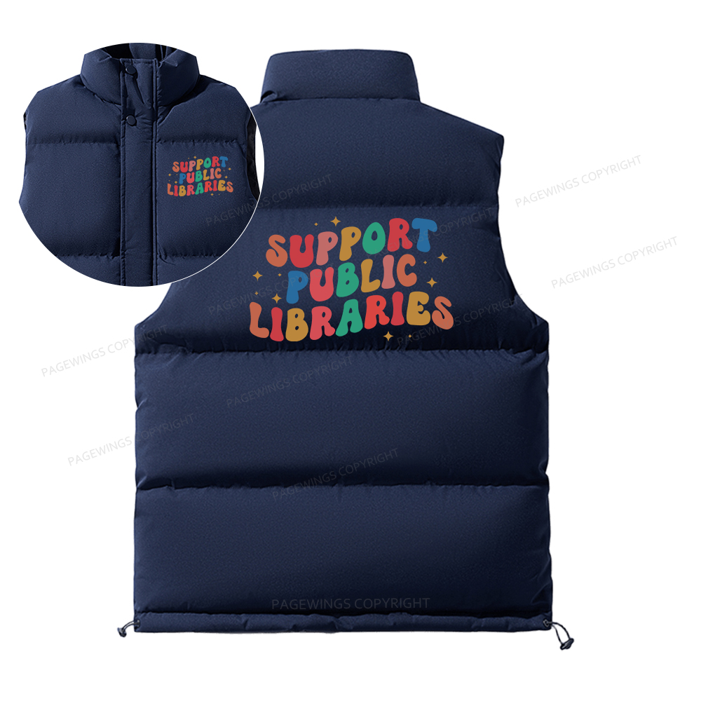 Pagewings Public Library  Unisex Sleeveless Jacket