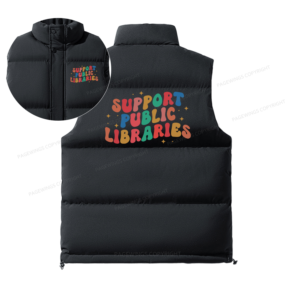 Pagewings Public Library  Unisex Sleeveless Jacket