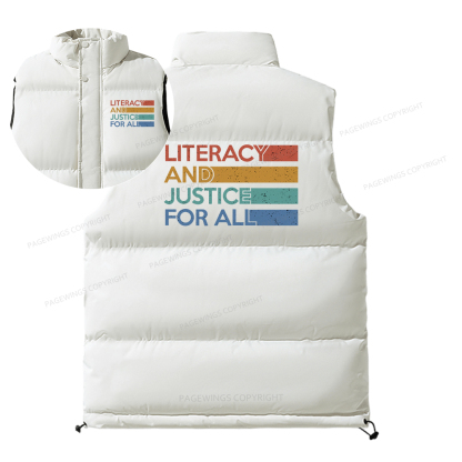 Pagewings Literacy and Justice For All Unisex Sleeveless Jacket