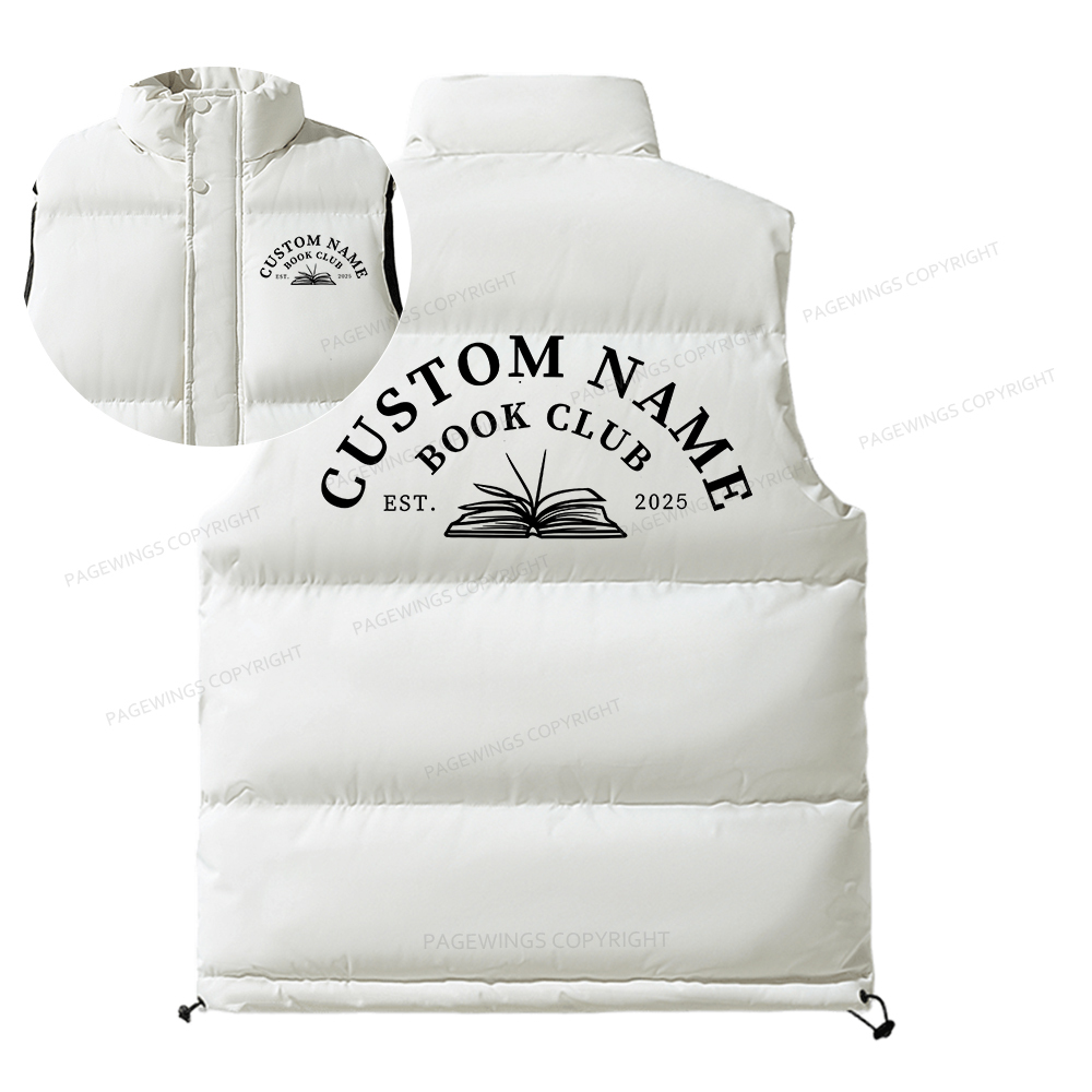 Pagewings Personalized Custom Book Club Unisex Sleeveless Jacket