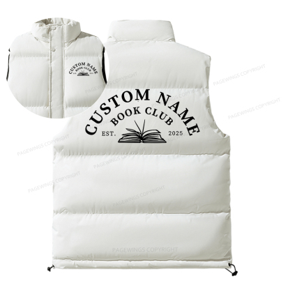 Pagewings Personalized Custom Book Club Unisex Sleeveless Jacket