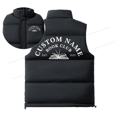 Pagewings Personalized Custom Book Club Unisex Sleeveless Jacket