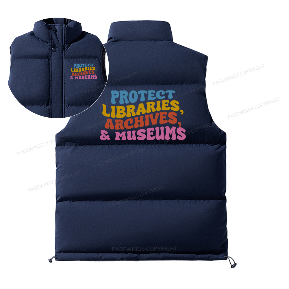 Pagewings Protect Libraries Archives And Museums Unisex Sleeveless Jacket