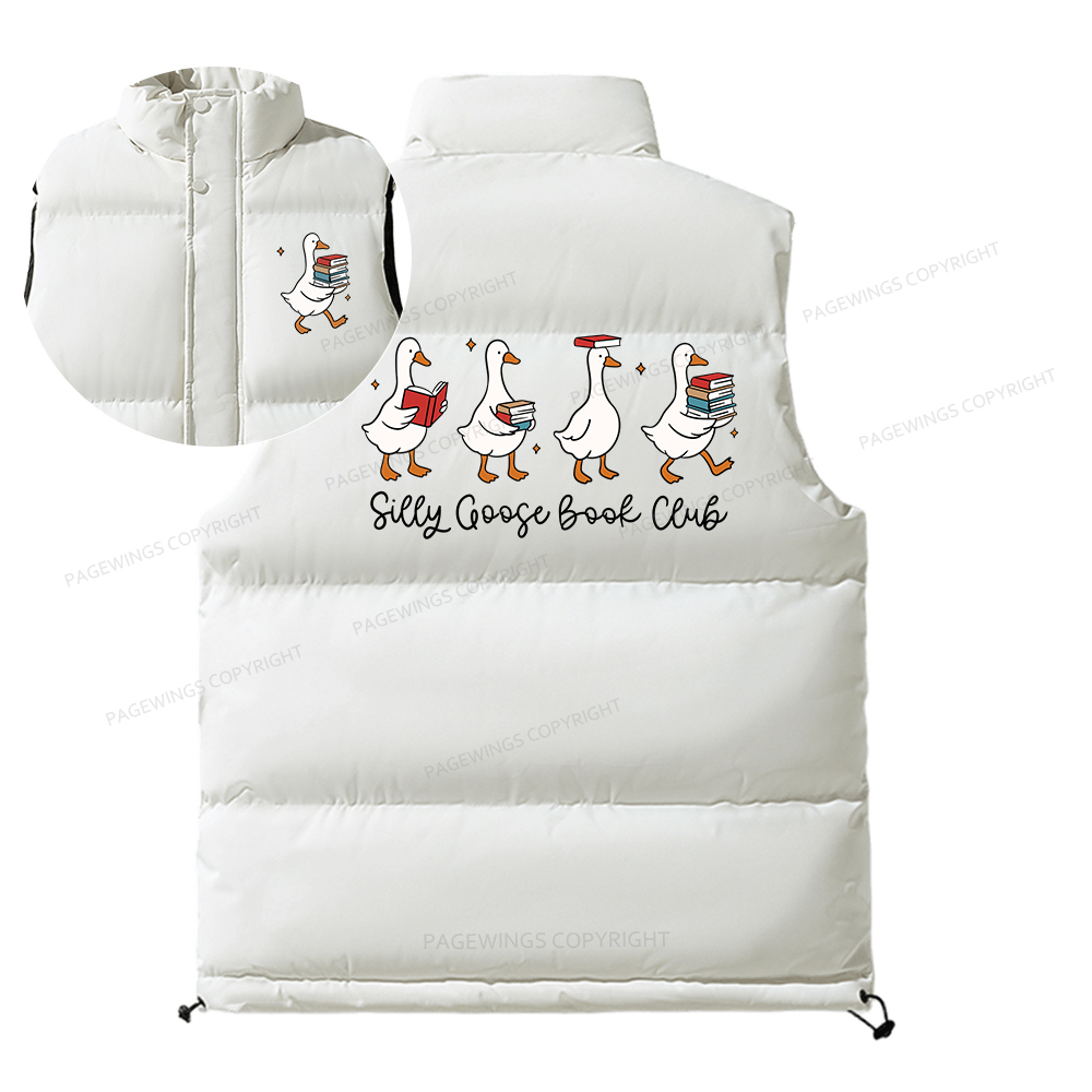 Pagewings Silly Goose Book Club Unisex Sleeveless Jacket