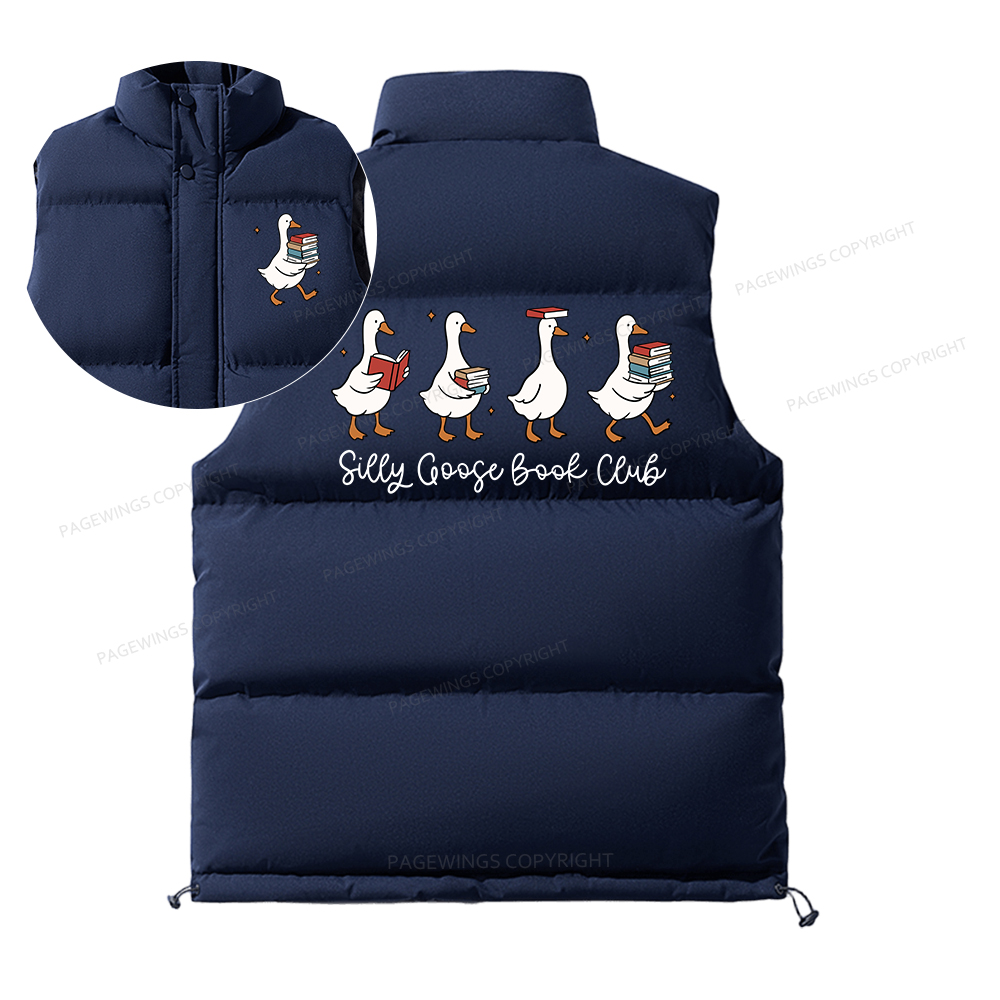 Pagewings Silly Goose Book Club Unisex Sleeveless Jacket