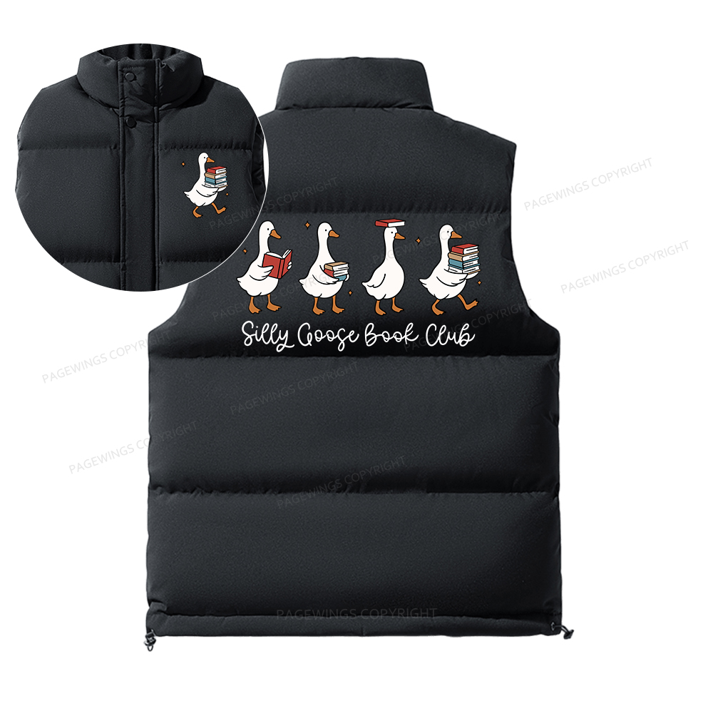 Pagewings Silly Goose Book Club Unisex Sleeveless Jacket
