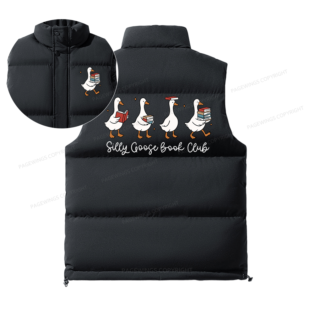 Pagewings Silly Goose Book Club Unisex Sleeveless Jacket