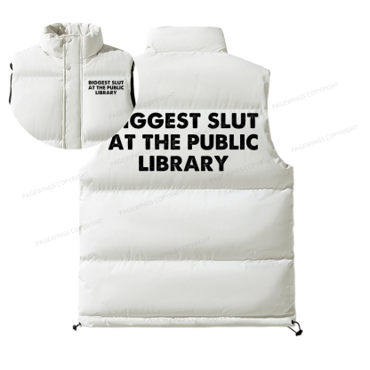 Pagewings Biggest Slut At The Public Library Unisex Sleeveless Jacket