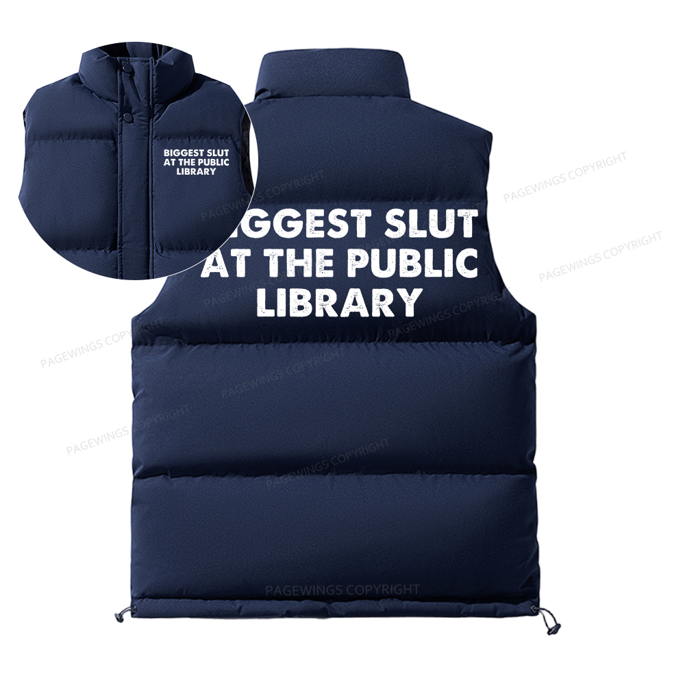 Pagewings Biggest Slut At The Public Library Unisex Sleeveless Jacket