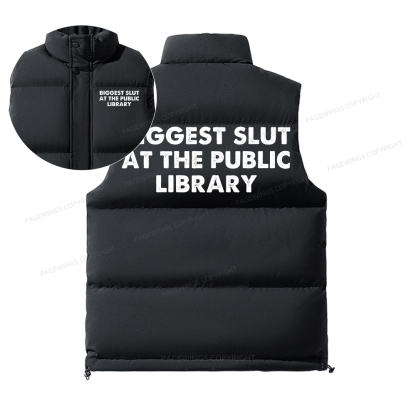 Pagewings Biggest Slut At The Public Library Unisex Sleeveless Jacket