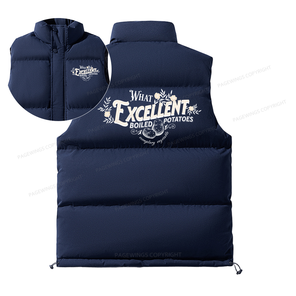 Pagewings What Excellent Boiled Potatoes Unisex Sleeveless Jacket