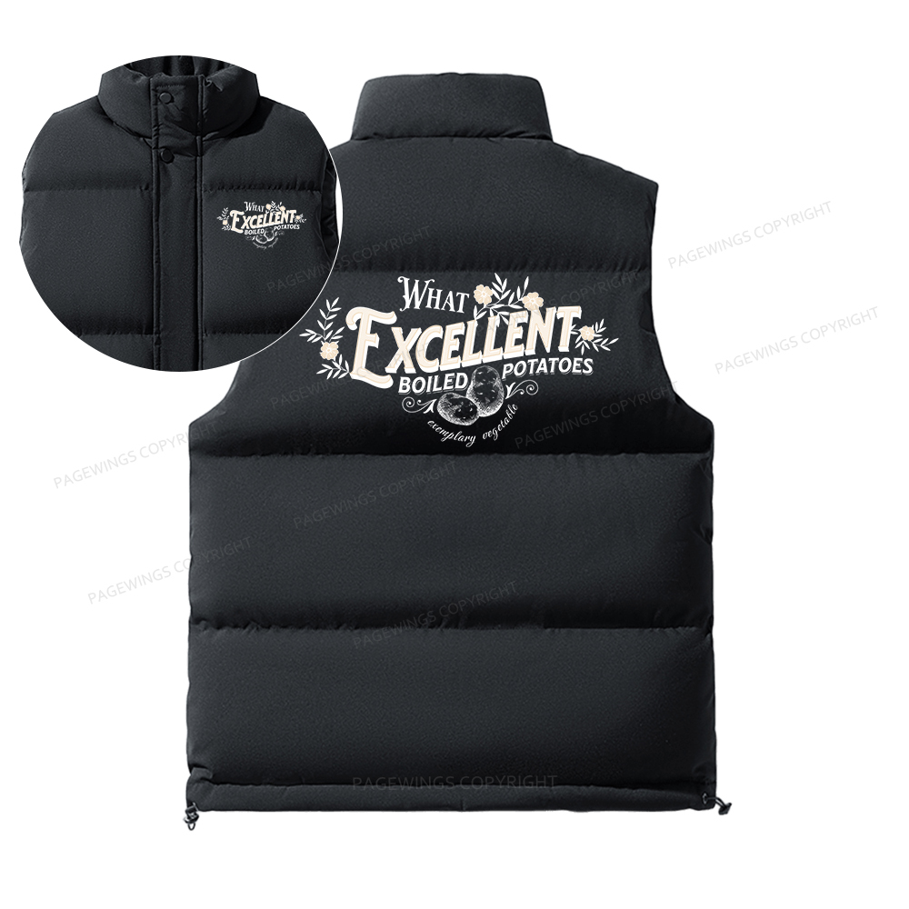 Pagewings What Excellent Boiled Potatoes Unisex Sleeveless Jacket