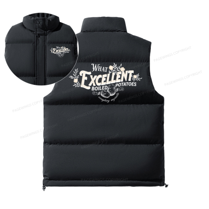Pagewings What Excellent Boiled Potatoes Unisex Sleeveless Jacket