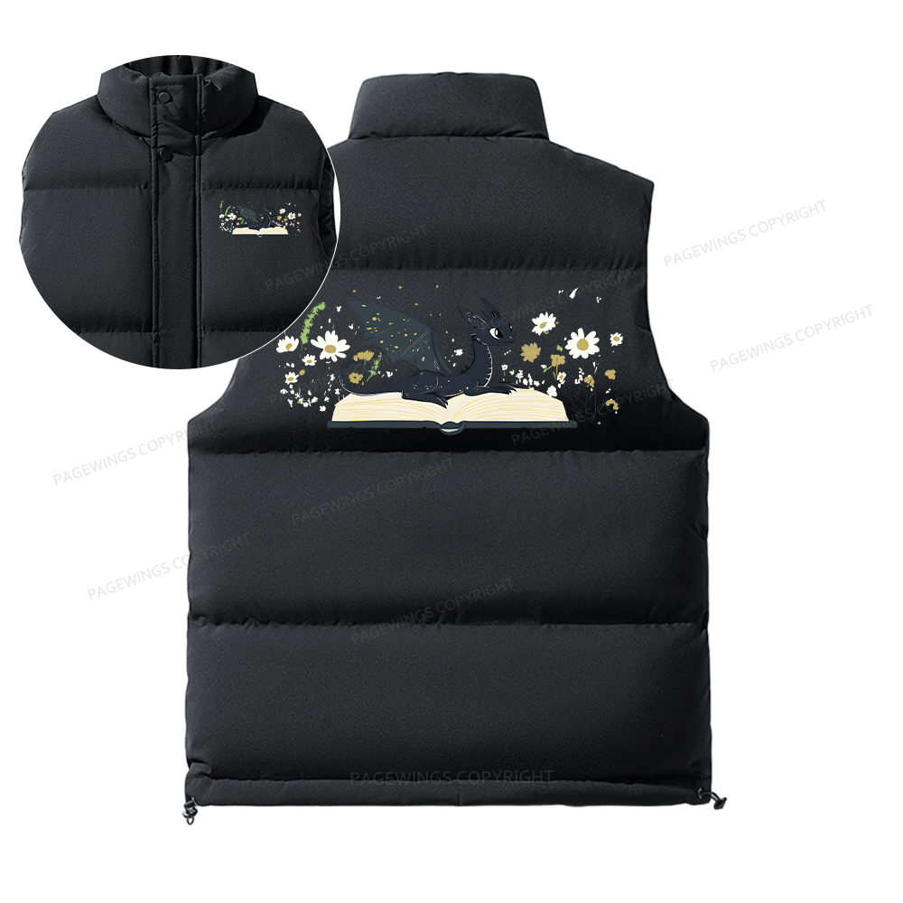 Pagewings Dragon Book Unisex Sleeveless Jacket