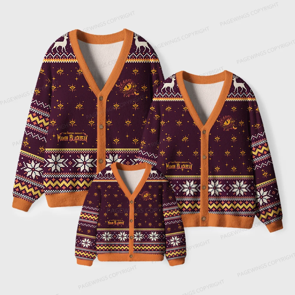 Pagewings Manon Blackbeak Unisex Ugly Cardigan Sweaters