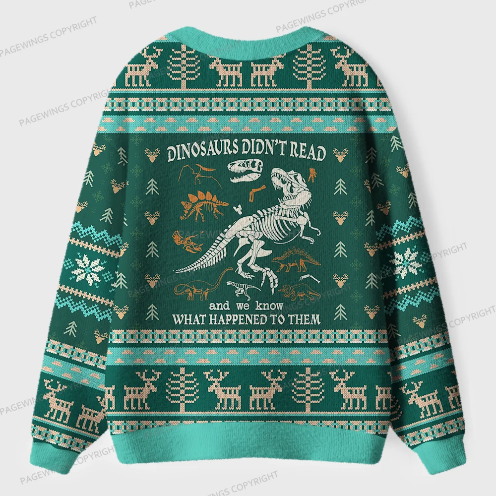 Pagewings Read And We Know What Happened To Them Unisex Ugly Cardigan Sweaters