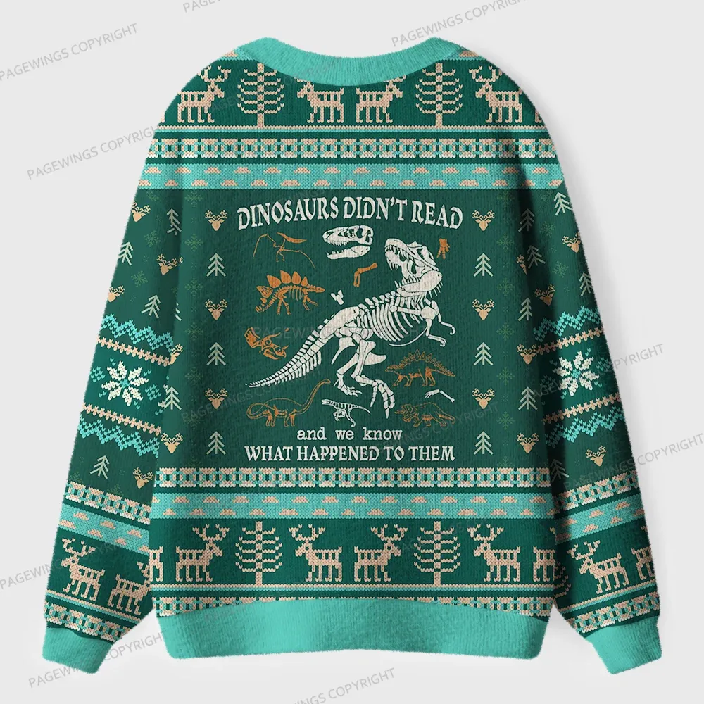 Pagewings Read And We Know What Happened To Them Unisex Ugly Cardigan Sweaters