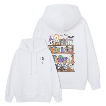 Pagewings  Ghost Book Reader Halloween Unisex Classic Hoodie