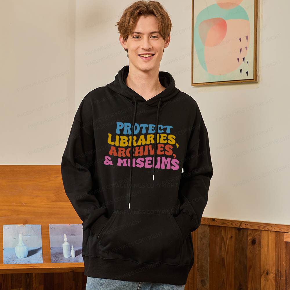 Pagewings Protect Libraries Archives And Museums Unisex Classic Hoodie